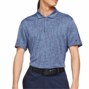 Nike Tiger Woods Blue Digi Camo Golf Polo Shirt
